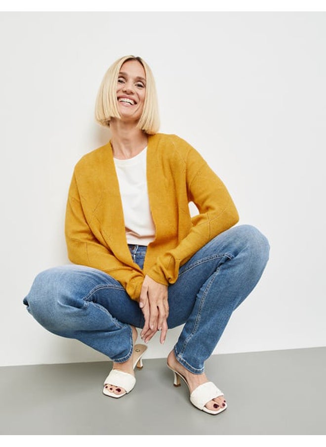 GERRY WEBER - Open cardigan with openwork details and a percentage of wool - Image 1