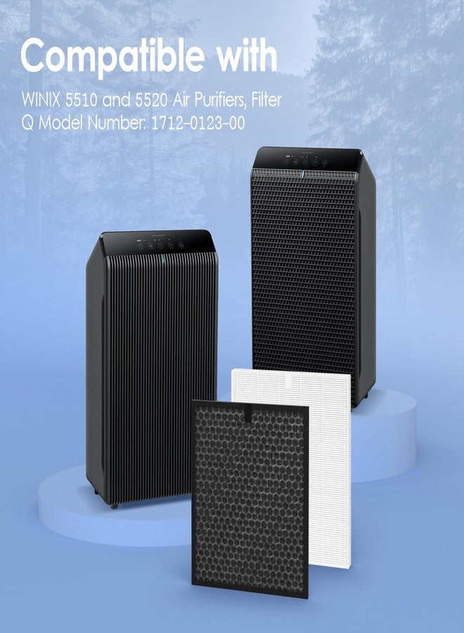 GoKBNY فلتر بديل من GoKBNY، طقم من قطعتين، Q - 1712-0123-00، لأجهزة تنقية الهواء Winix 5510 و5520 - Image 2