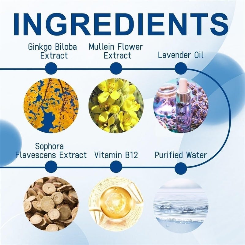 Tinnitus Relief Spray, Calming Ear Spray for Noise Reduction & Tinnitus Support, Gentle Formula to Improve Focus, Sleep, and Reduce Ear Discomfort, 60ml - Image 5