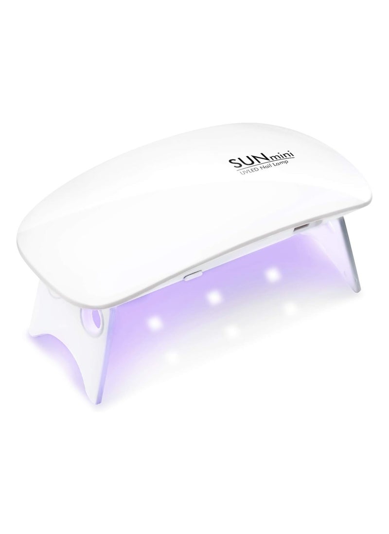 6W UV LED Nail Dryer, Portable Curing Lamp Light Fast Drying for Manicure/Pedicure, 2 Timing Settings 45s/60s, UV Lamp with USB