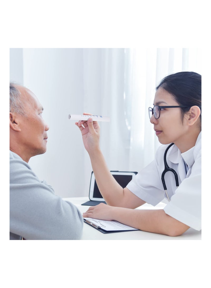 SYOSI قلم إضاءة للممرضات، مع مقياس حدقة العين ومسطرة، قلم إضاءة تشخيصي للاستخدام مرة واحدة، للطلاب، ومدارس الأطباء، وخفيف الوزن ومرفق ببطارية، وعدسة دقيقة للمنزل ودور رعاية المسنين والتخييم (عبوة من 12 قطعة) - Image 2