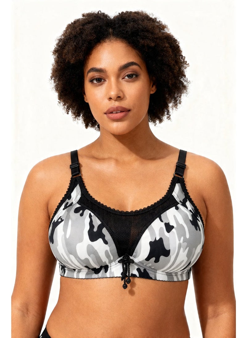 Women Activewear Camouflage Bra – Adjustable Strap Medium Support Fitness & Training Sports Bra - Image 2