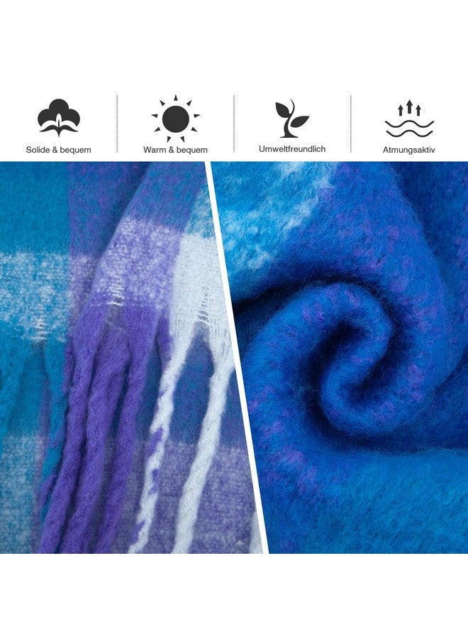 MissShorthair Oversized Chunky Scarf For Women Winter Warm Colorful Blanket Big Scarfs Plaid Thick Scarves Soft Fluffy Shawl - Image 4