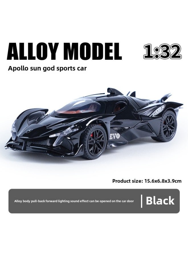 Polo Sun Sports Car 1:32 Alloy Simulation Car Model Acousto-optic Huili Children's Collection Ornaments Chenghai Toys-Color:Baltic Sun Sports Car-black - Image 1
