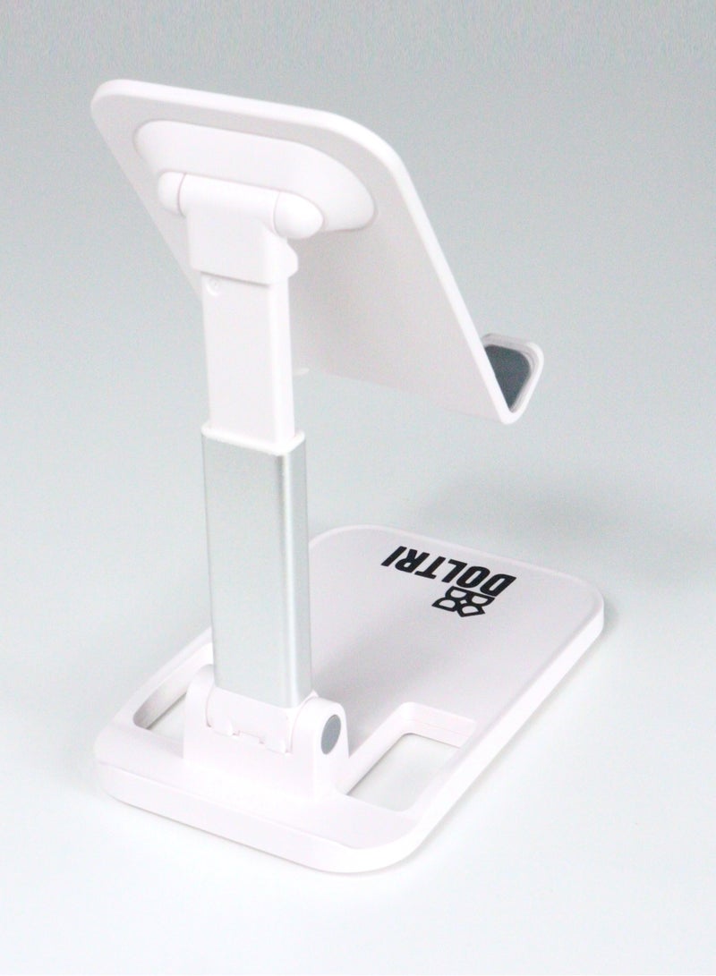 دولتري حامل الهاتف والكمبيوتر اللوحي القابل للطي (أبيض) - Image 3