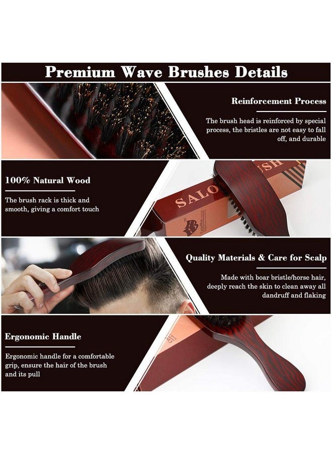 ZJchao - Wave Brush Wood Handle Hair Brush For Women Man Thinning Hair Kids Soft Hair Brush Boar Bristle Hairbrush Set Mens Hair Brush Mens Boar Hair Brush - Image 1