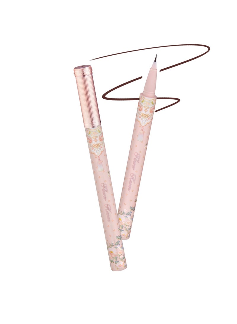 Flower Knows Butterfly Cloud Collar Liquid Eyeliner Ultra-fine Tip Smuge-proof Formula Smooth Eyeliner Pen -Tea Brown  - Image 1