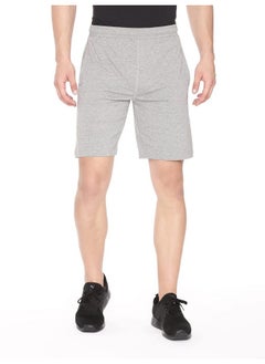 Pepe Jeans Pepe Jeans Athleisure Men Knit Cotton Stretch Shorts | Breathable Cotton Jersey, Gym and Casual Wear | with Drawstring and Zip Pocket in Grey Melange - M  - Image 1