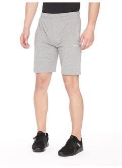 Pepe Jeans Pepe Jeans Athleisure Men Knit Cotton Stretch Shorts | Breathable Cotton Jersey, Gym and Casual Wear | with Drawstring and Zip Pocket in Grey Melange - M  - Image 2