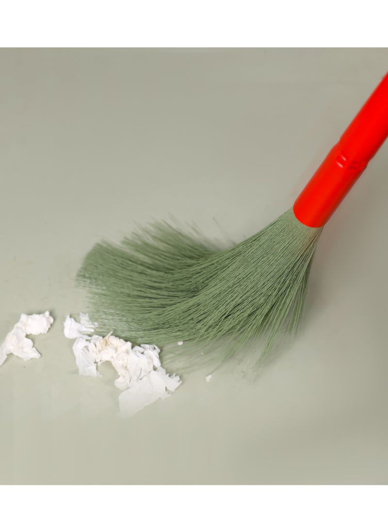 DELCASA - Delcasa 120 cm Nylon Dust Free Broom with a Long Stick- DC2485/ Dual Action, Soft and Flexible Head/ Compatible with All Floor Types/ Wet and Dry Use - Image 1