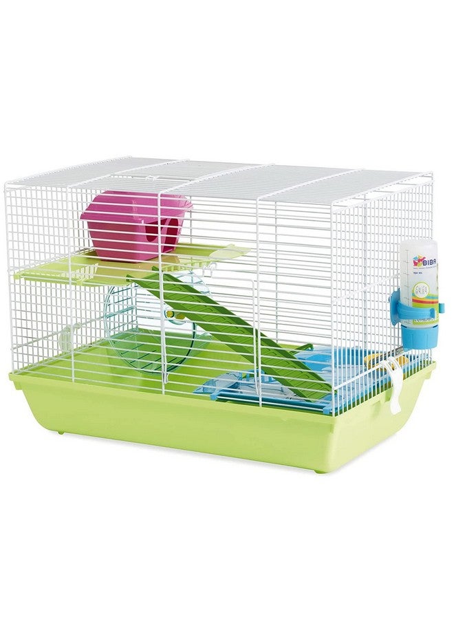 SAVIC Martha Triple Hamster & Guniea Pigs Cage, Cage Contains A House, Two Platforms, Ladder, Bowl, Exercise Wheel, And Bottle, Fun And Activity Cage For Small Pets, 19 X 12 X 14 Inch - Image 1