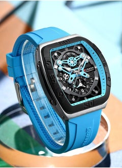 CURREN CURREN 8443M Men Quartz Sport Watch Silicone Strap Alloy Case Fashion Multifunction Wristwatch Abrastion Resistant Glass 3ATM Luminous Display Chronograph Calendar Date Watches  - Image 2