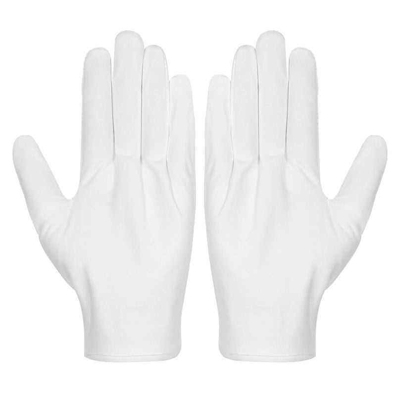 selizo Cotton Gloves Selizo 3 Pairs White Cotton Gloves Gloves for Women Men Eczema Dry Hands Moisturizing Serving Archival Cleaning Jewelry Silver Inspection