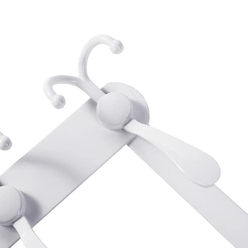 Encozy Over The Door Hooks,Coat Rack for Hanging Clothes Hat Towel (Heavy Duty White 2pcs) - Image 4