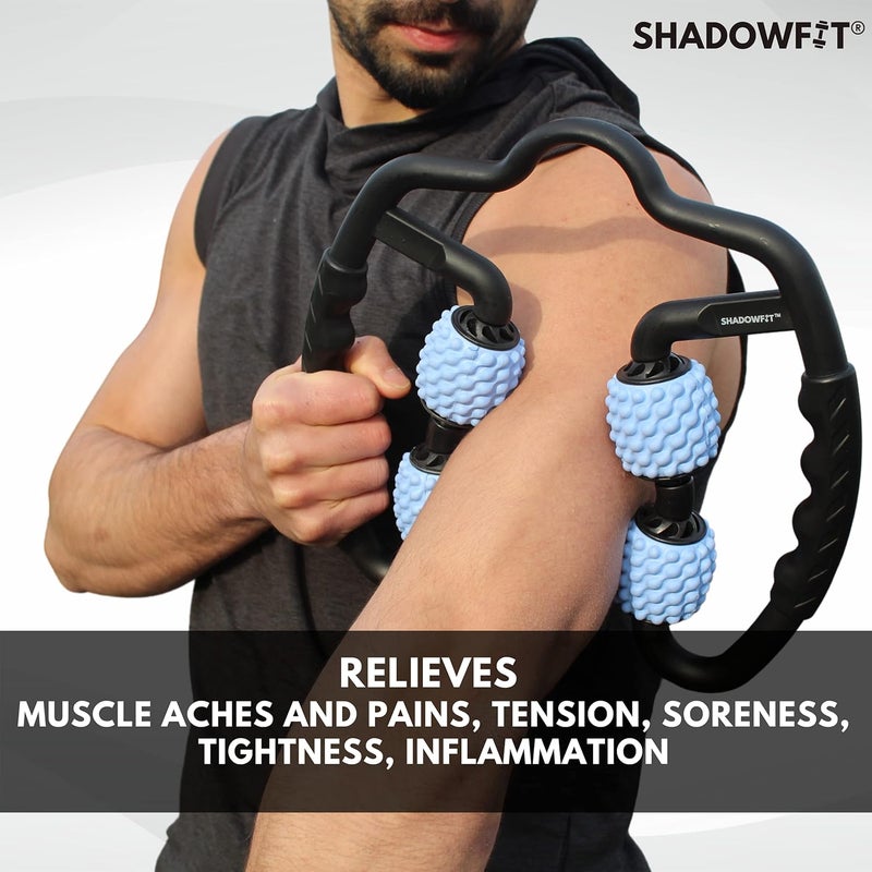 Shadow fit Muscle Massager Roller, Trigger Point Foam Roller for Calves, Legs, Arms, Shin Splints, Massage Tool to Relieve Soreness, Stiffness, and Tight Muscles, Cellulite and Deep Tissue Massaging - Image 3