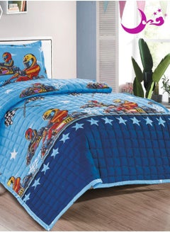 Moon 3 Piece Summer Childrens Quilt Set Microfiber 210x160 cm  - Image 3