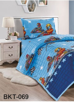 Moon 3 Piece Summer Childrens Quilt Set Microfiber 210x160 cm  - Image 2