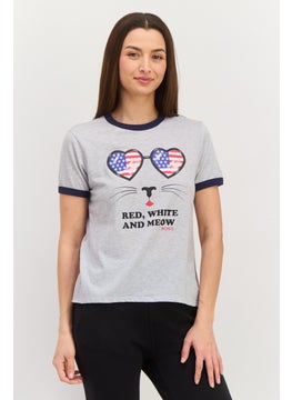 Women Sportswear Fit Short Sleeve Outdoor T-Shirt, Grey
