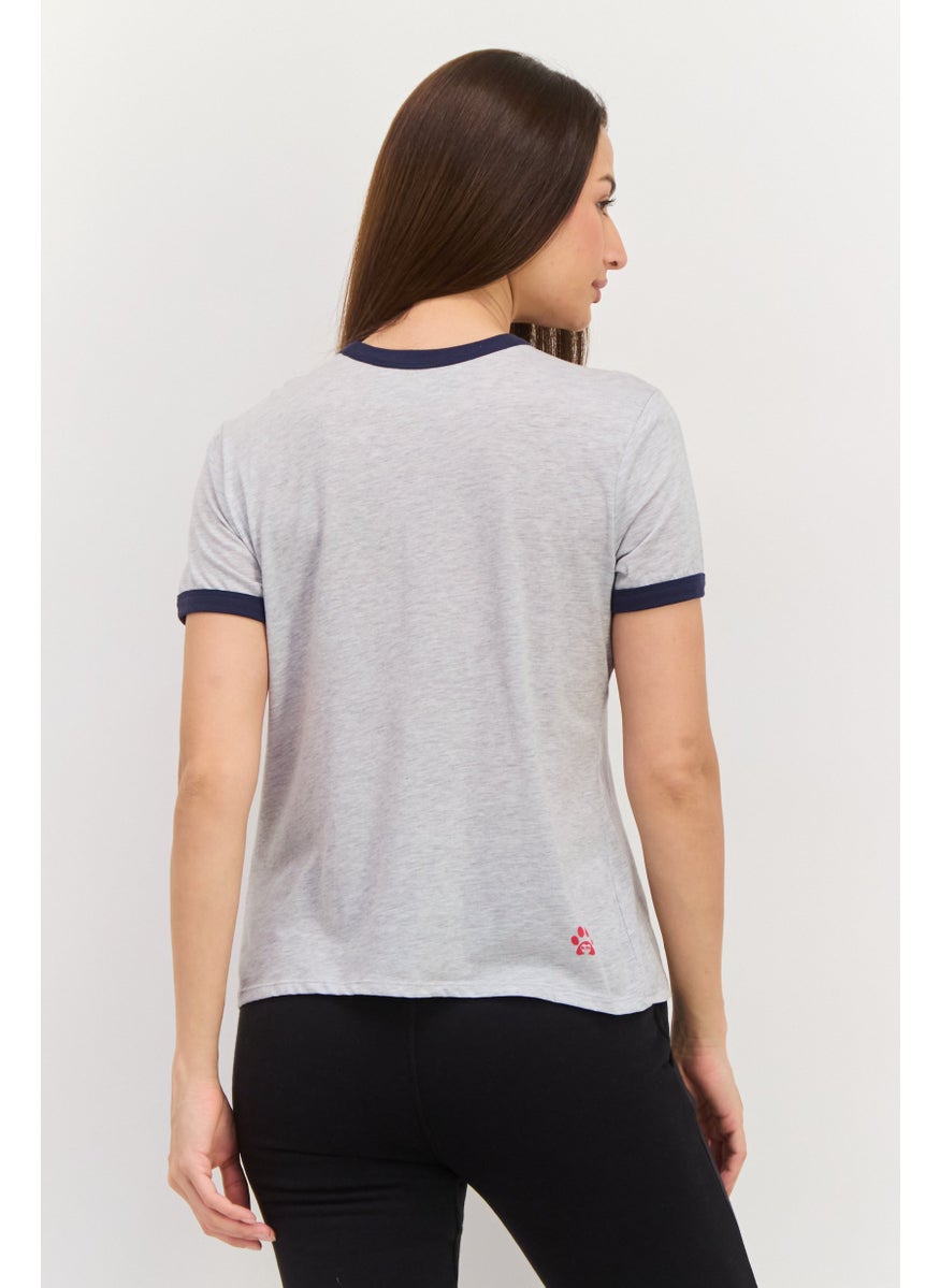 BOBS from Skechers - Women Sportswear Fit Short Sleeve Outdoor T-Shirt, Grey - Image 1