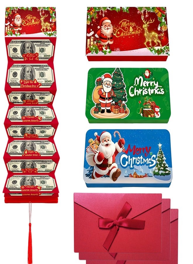 WesGen 3 Pcs Christmas Money Holders, Cash Gift Card Holders Xmas With 10 Slots Christmas Gift , Surprise Money Envelopes - Image 1