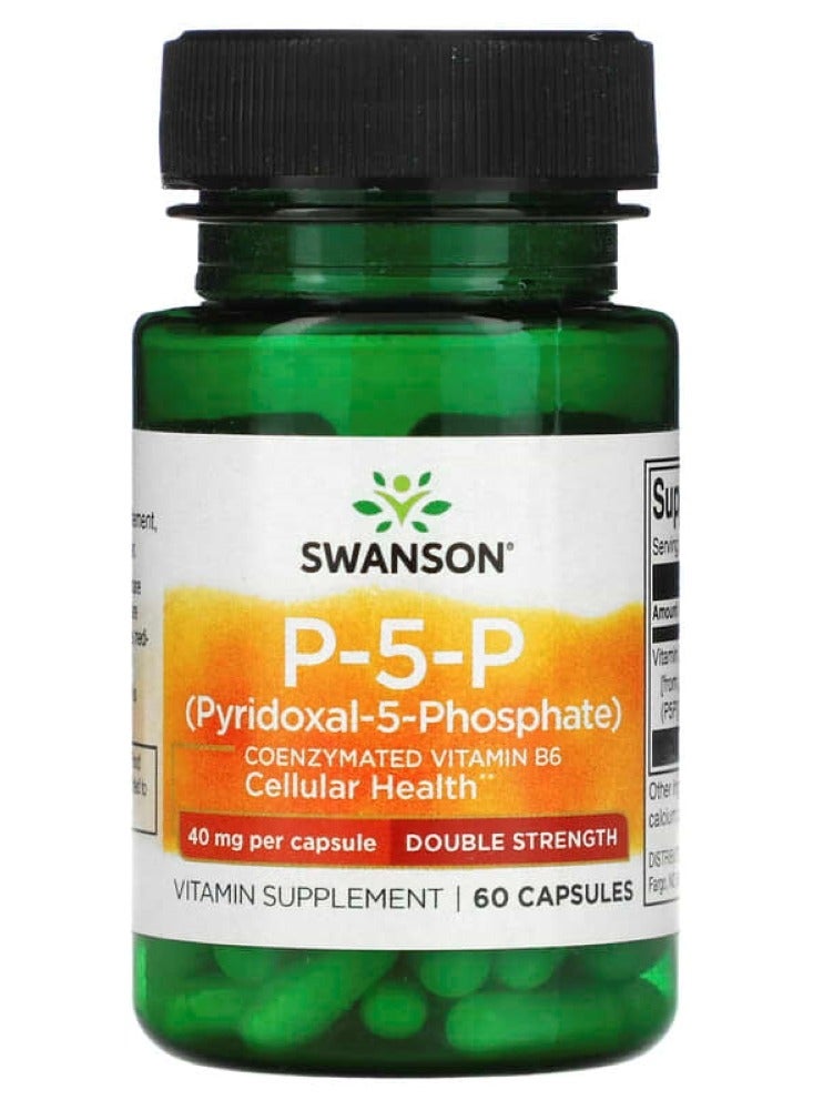 SWANSON P-5-P Pyridoxal-5-Phosphate - Double Strength 40 mg 60 Caps