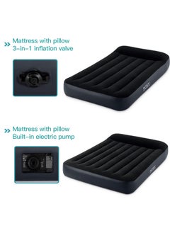 INTEX Intex Indoor and Outdoor Inflatable Air Mattress with Built-in Pillow Foldable 191cmX99cmX25cm  - Image 5