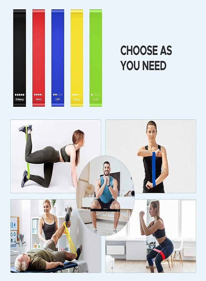 Mobhada Resistance Loop Exercise Bands for Squats, HIPS, Legs, Butt, Glutes and Heavy Workouts Physical Therapy, Stretching, Home Fitness (Set of 5) - Image 3