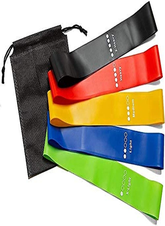 Mobhada Resistance Loop Exercise Bands for Squats, HIPS, Legs, Butt, Glutes and Heavy Workouts Physical Therapy, Stretching, Home Fitness (Set of 5) - Image 1