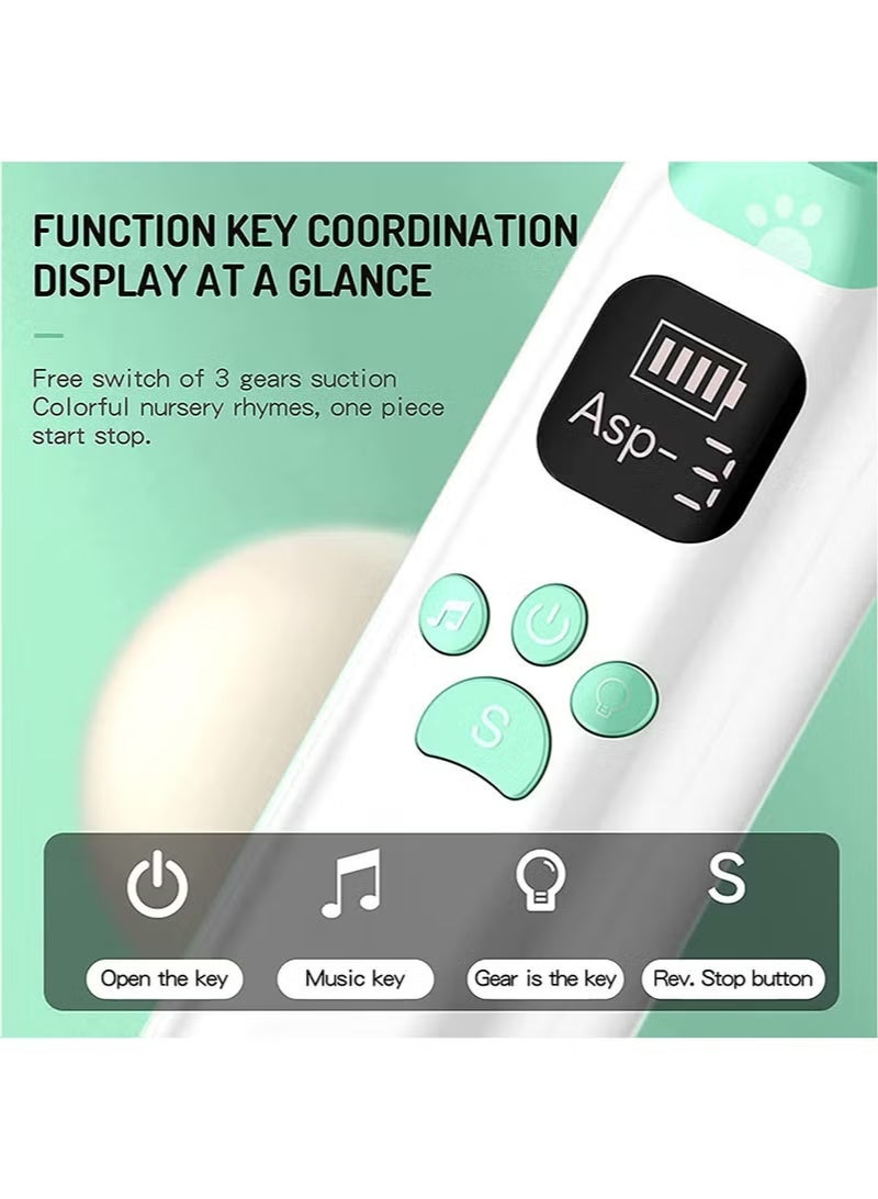 Electric Silent Baby Nasal Aspirator Automatic Nose Cleaner With Silicone Nose Tips Music Soothing Function Rechargeable Portable Nasal Aspirators - Image 3