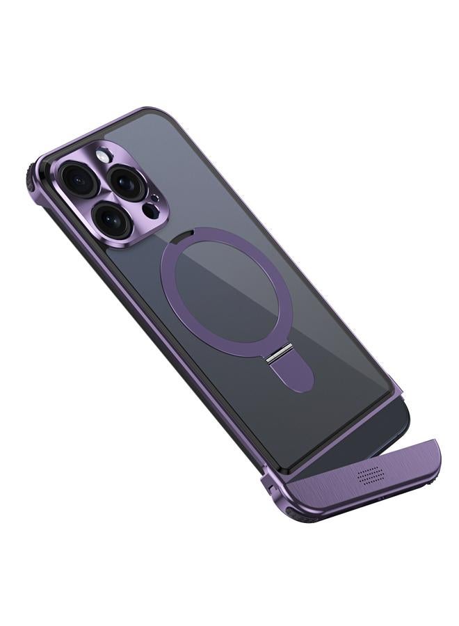 S-TOP Case For iPhone 13 Pro Metal Scissor Design Aroma MagSafe Ring Holder Phone Case - Image 1