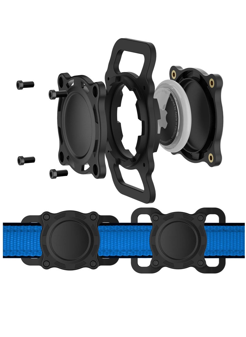Excefore - Waterproof Airtag Dog Collar Holder, 2 Pack Shockproof, Ultra Durable, Plastic And Silicone Pet Collar Case For Apple Air Tags, Anti Lost Protective Cover For Backpack, Fits All Width Collars - Image 1