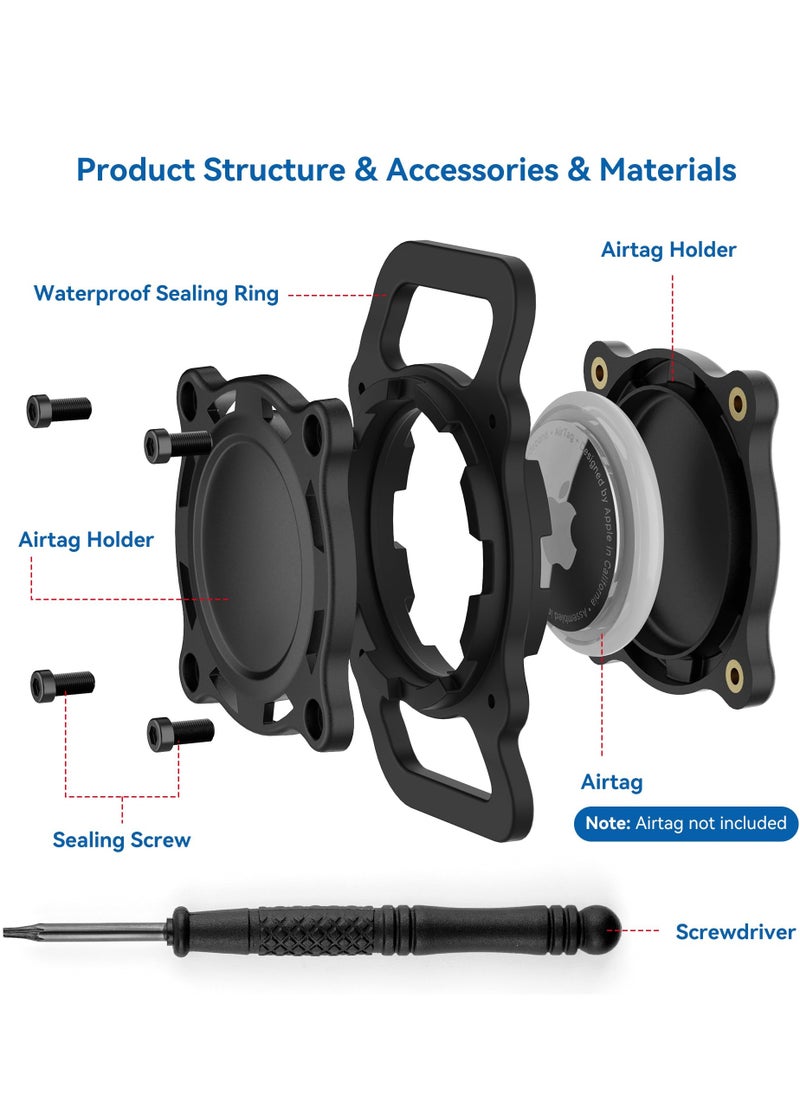 Excefore - Waterproof Airtag Dog Collar Holder, 2 Pack Shockproof, Ultra Durable, Plastic And Silicone Pet Collar Case For Apple Air Tags, Anti Lost Protective Cover For Backpack, Fits All Width Collars - Image 1