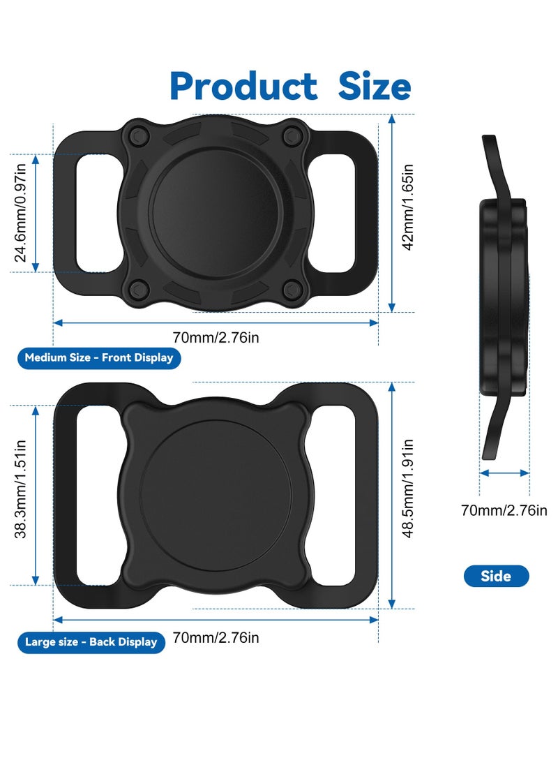 Excefore - Waterproof Airtag Dog Collar Holder, 2 Pack Shockproof, Ultra Durable, Plastic And Silicone Pet Collar Case For Apple Air Tags, Anti Lost Protective Cover For Backpack, Fits All Width Collars - Image 1
