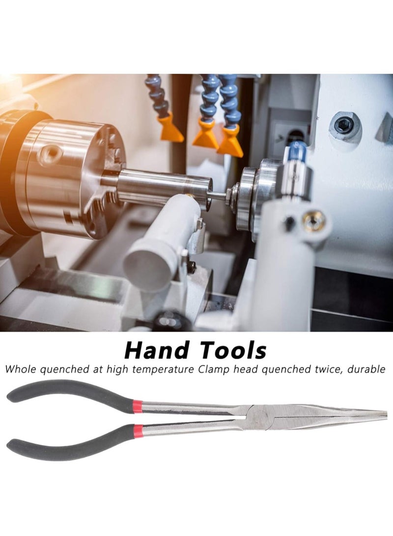 GGOOT Extended Handle Pliers, 25 Degree Elbow Extension Clamp Hand Tool Long Needle Nose Pliers Industrial Hardware for Household,Needle Nose Pliers  - Image 4