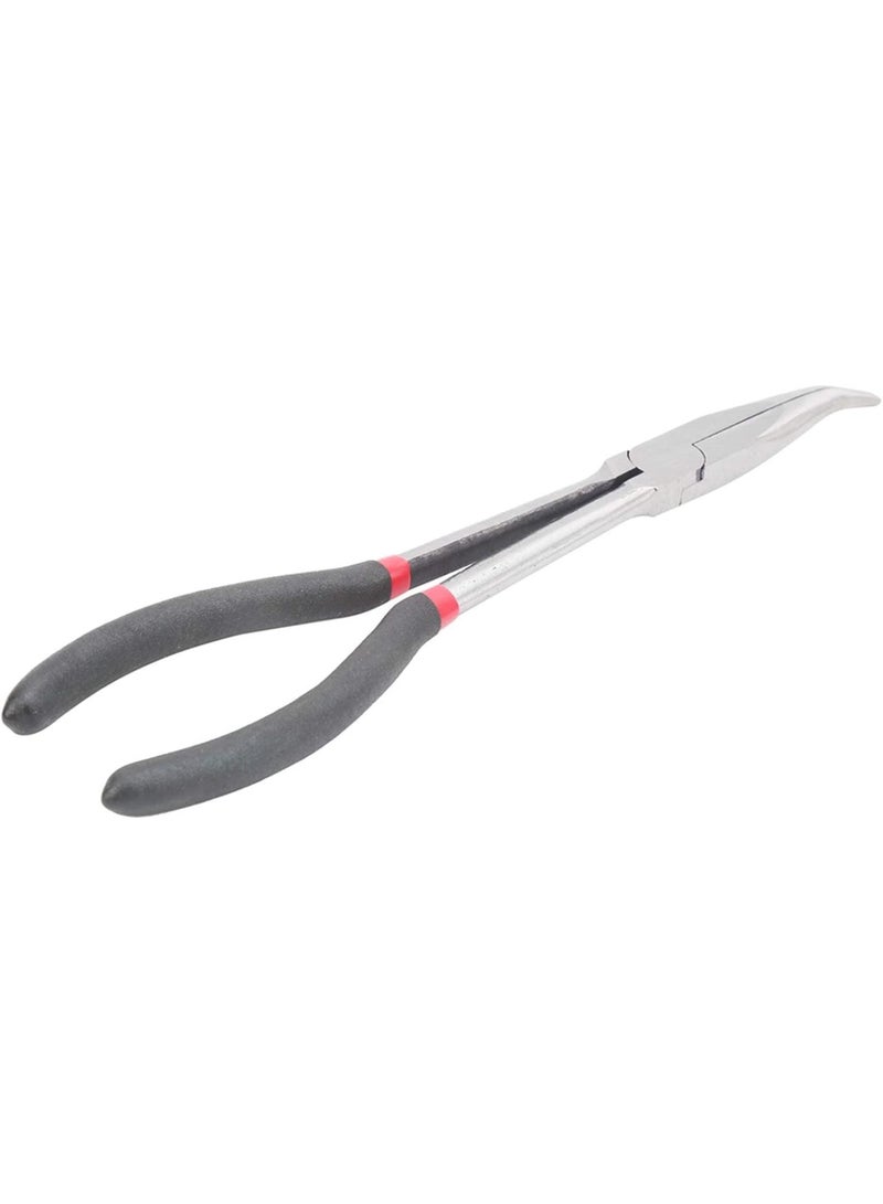 GGOOT Extended Handle Pliers, 25 Degree Elbow Extension Clamp Hand Tool Long Needle Nose Pliers Industrial Hardware for Household,Needle Nose Pliers  - Image 1