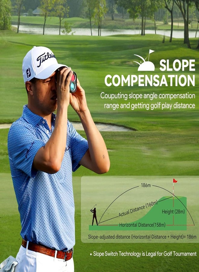 سيويداي جهاز قياس المسافة للجولف مع خاصية حساب الميل، THGOLF 1000 ياردة، قابل لإعادة الشحن عبر منفذ USB-C، مزود بخاصية تحديد موقع العلم، ونظام اهتزاز نبضي، ونظام تركيز سريع، تكبير 6X، دقة ±1 ياردة (رمادي) - Image 4