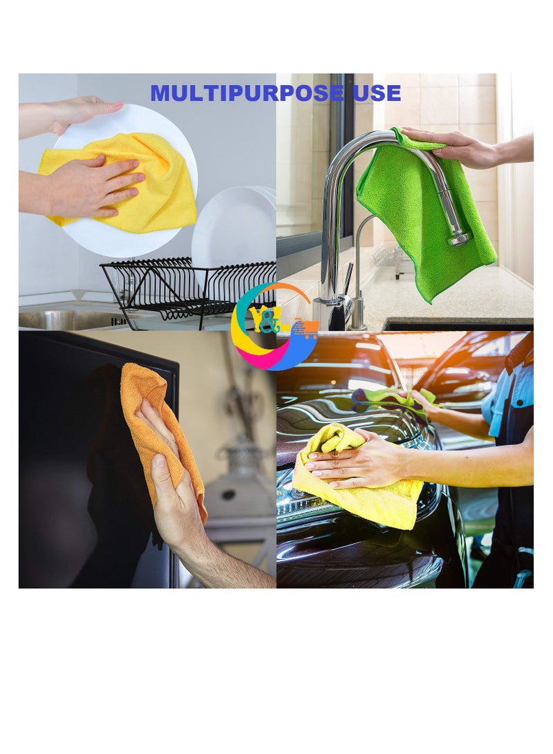 PAMEER Car Wash Kit, 5-Pcs Car Cleaning Cloth with 1-Pce Car Cleaning Sponge, Synthetic Chamois Cloth, Shammy Towel, Microfiber Cleaning and Washing Towels for Cars Home Kitchen Use.  - Image 4