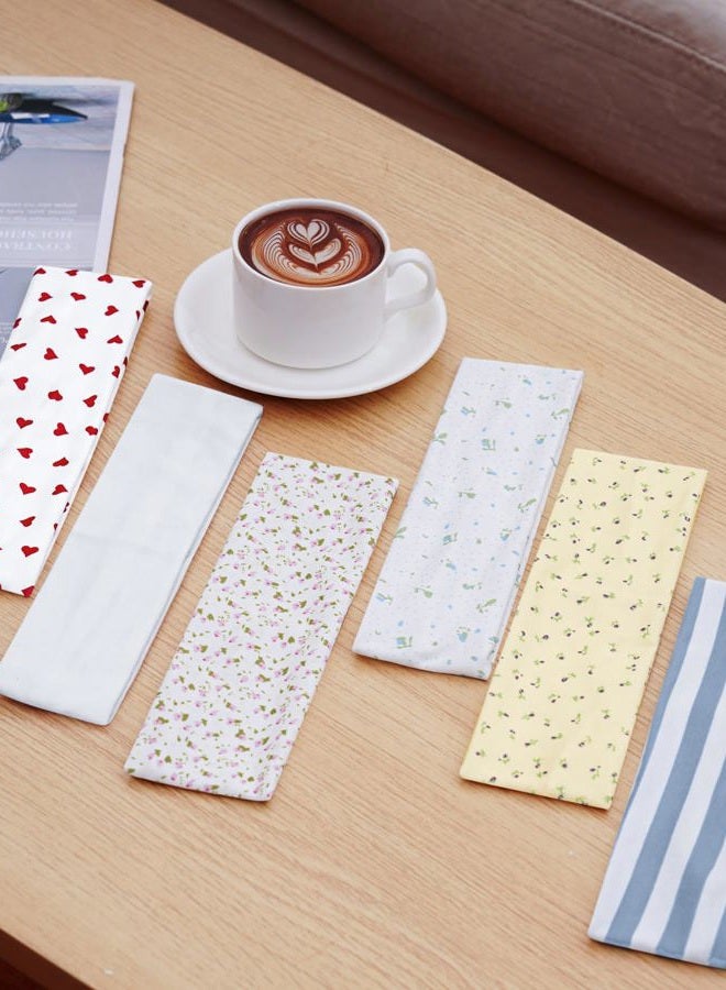 Zupro 6-Pack Fashion Women's Headbands Girls' Holiday Hair Bands Short Hair Hair Accessories- Floral Heart Stripe Print Rustic Style Patterns - Non-Slip Stretchy Soft for Yoga, Fitness, Daily Use. - Image 2