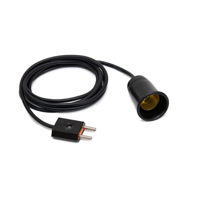 SeCro حامل مصباح LED من نوع لولبي E27 مع كابل تمديد، حامل مصباح مع سلك مرن وقابس 2 دبوس للاستخدام المتعدد (10 أمتار) - Image 1