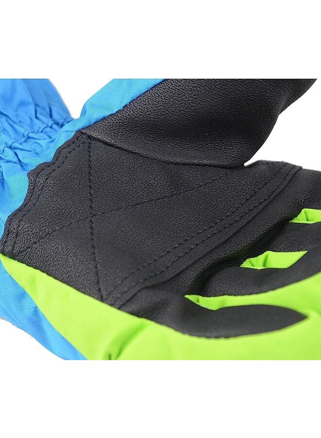 قفازات تزلج على الجليد للأطفال في فصل الشتاء، قفازات تزلج على الجليد للأولاد والبنات (اللون: أزرق، المقاس: متوسط)