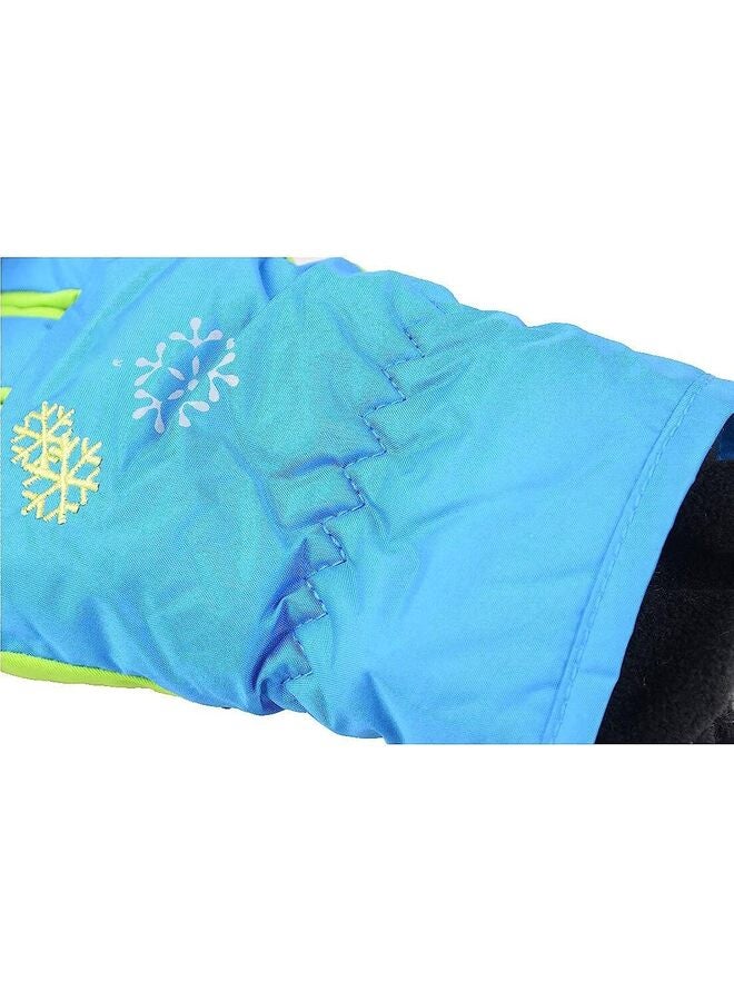 Kids Winter Snow Ski Gloves Children Snowboard Gloves for Boys Girls (Color : Blue, Size : M)  - Image 4