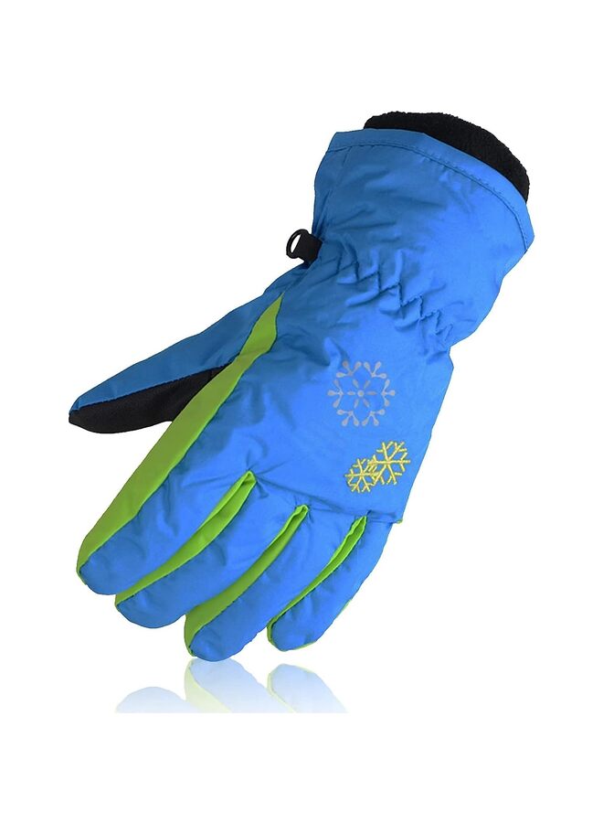 Kids Winter Snow Ski Gloves Children Snowboard Gloves for Boys Girls (Color : Blue, Size : M)  - Image 3