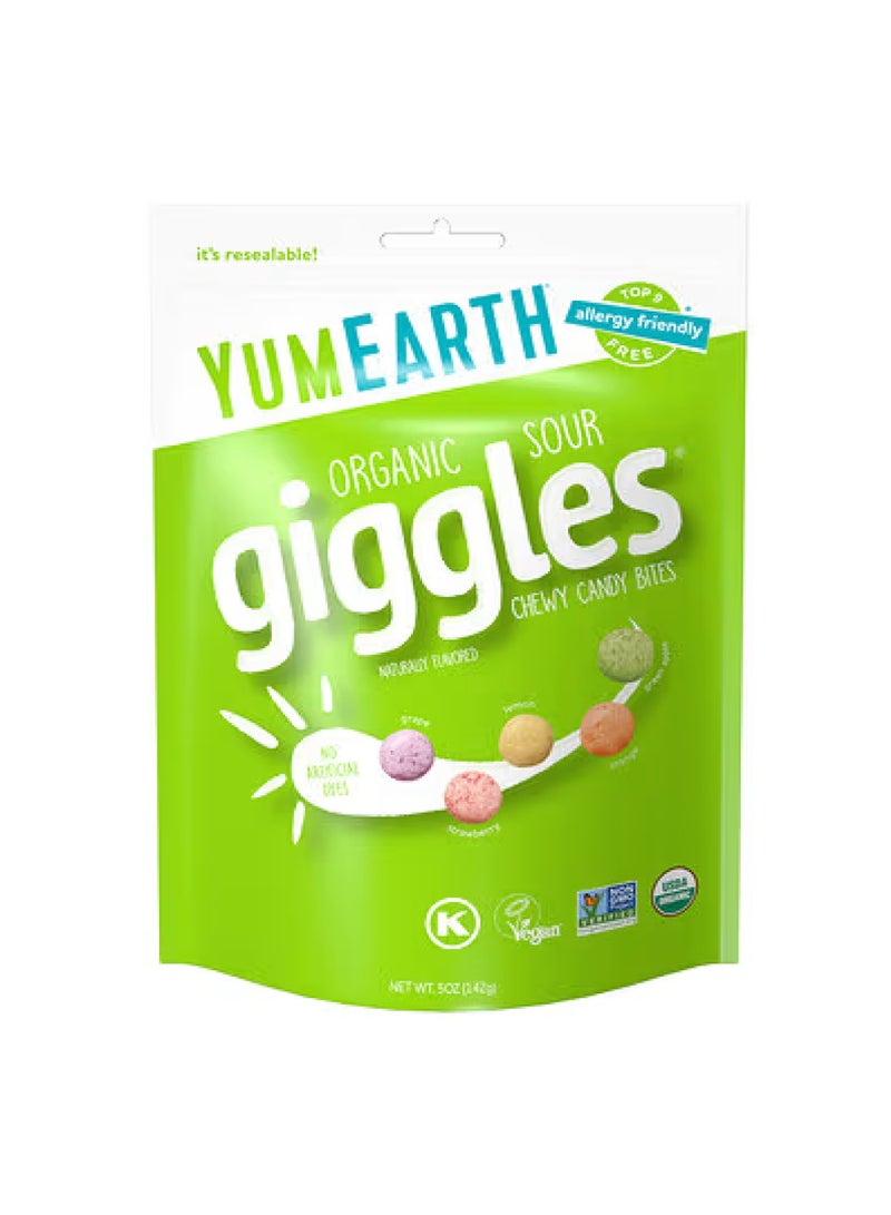 Organic Giggles®, Chewy Candy Bites, Sour, 5 oz (142 g)