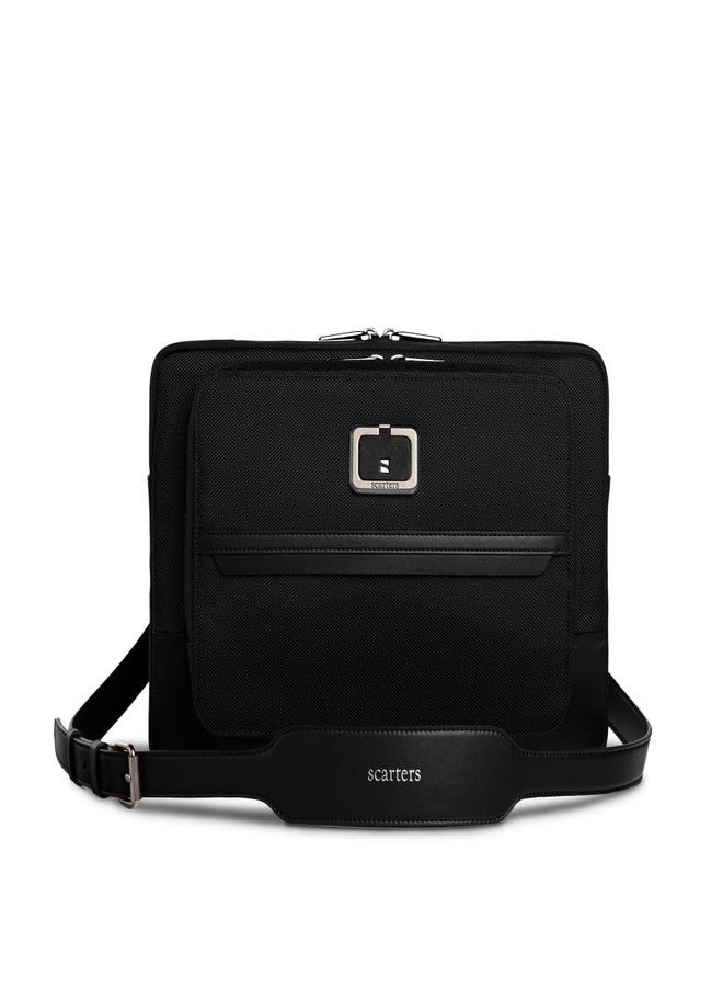 scarters Tech Satchel | 13 inch Laptop / 14 inch Laptop Sleeve | iPad Sleeve 11 inch / 13 inch | Laptop Sling Bag | Tech Kit Organiser | Laptop Tech Bag (Black) - Image 1