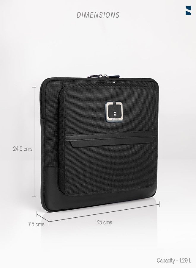 scarters Tech Satchel | 13 inch Laptop / 14 inch Laptop Sleeve | iPad Sleeve 11 inch / 13 inch | Laptop Sling Bag | Tech Kit Organiser | Laptop Tech Bag (Black) - Image 3