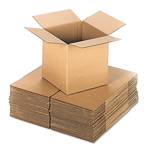 SENENQU 50 Pack 4 x 4 x 4 Inches Shipping Boxes Corrugated Boxes, Small Recycled Shipping Corrugated Boxes Mailers, Sturdy Kraft Corrugated Cardboard Boxes for Shipping and Mailing, Brown - Image 1