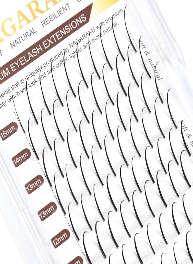 NAGARAKU Spikes Eyelash Extensions Wispy Lash 0.07mm C curl 15mm Premade Fan Matte Black Individual Ellipse Spikes Fans Fairy Eyelashes DIY Cluster Classic Lash Professional Supplies for Lash Techs - Image 1