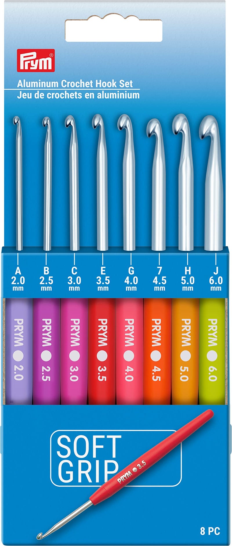 Prym Soft Grip Aluminum Crochet Hook Set 26mm