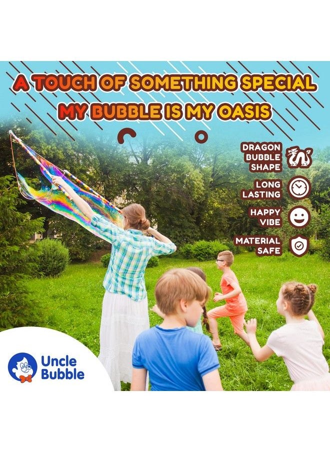 Uncle Bubble - Giant Bubble Wands ; 3 Piece Set Pack Includes Wand Big Bubble Sword And 8Oz Ultra Bubble Solution ; Outdoor Toy For Kids Boys And Girls - Image 1