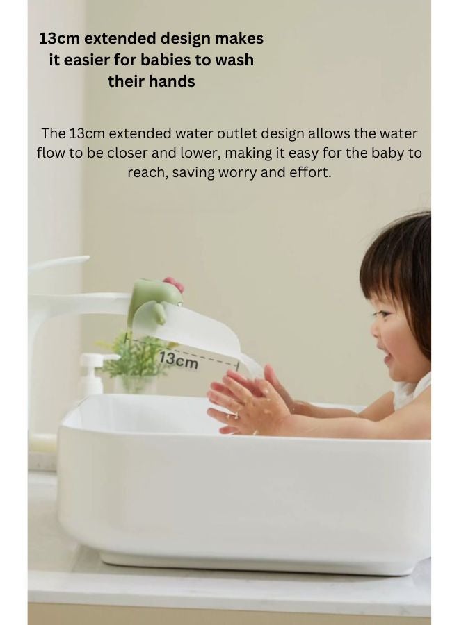 Baby Care Children Water Trough Dinosaur Style-Hand Washing Aid Faucet Extender Silicone Plastic for Kids Babies Toddlers Bathroom Bathtub Fun & Safety - Image 5